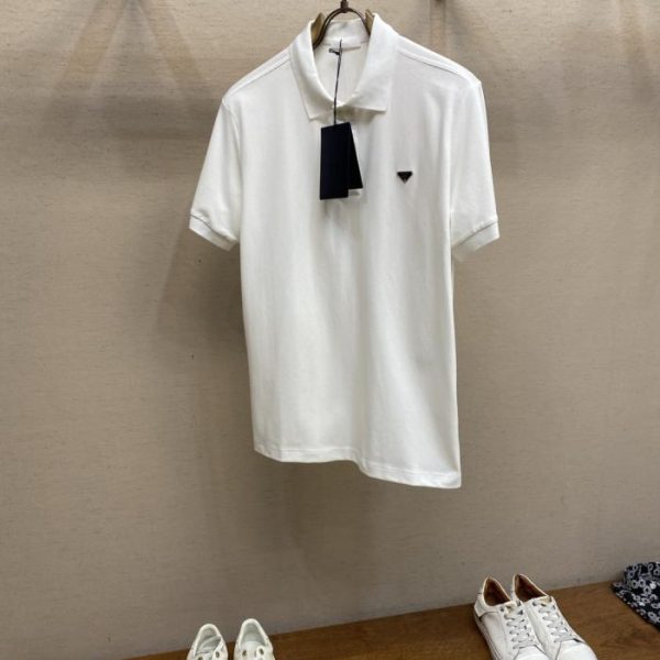 designer,replica,clothing,fake,1:1,lv,luxury,high quality This classic Prada polo shirt in piqué (YA2017)