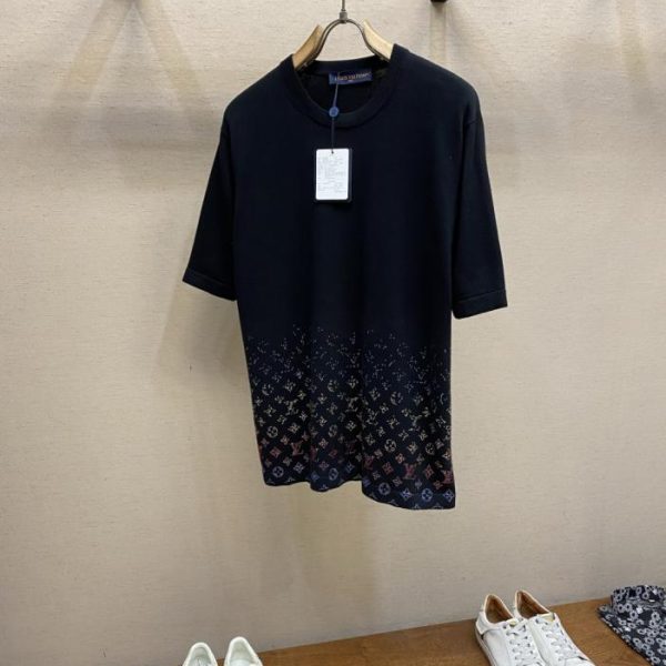 designer,replica,clothing,fake,1:1,lv,luxury,high quality LV Spring/Summer New Arrival Rhinestone Knit Short-Sleeve T-Shirt (GRWYUU)