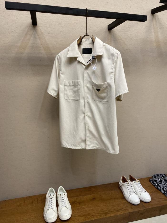 designer,replica,clothing,fake,1:1,lv,luxury,high quality Prada triangular logo cotton-linen short-sleeved shirt (X1CXK3) designer,replica,clothing,fake,1:1,lv,luxury,high quality Prada triangular logo cotton-linen short-sleeved shirt (X1CXK3)