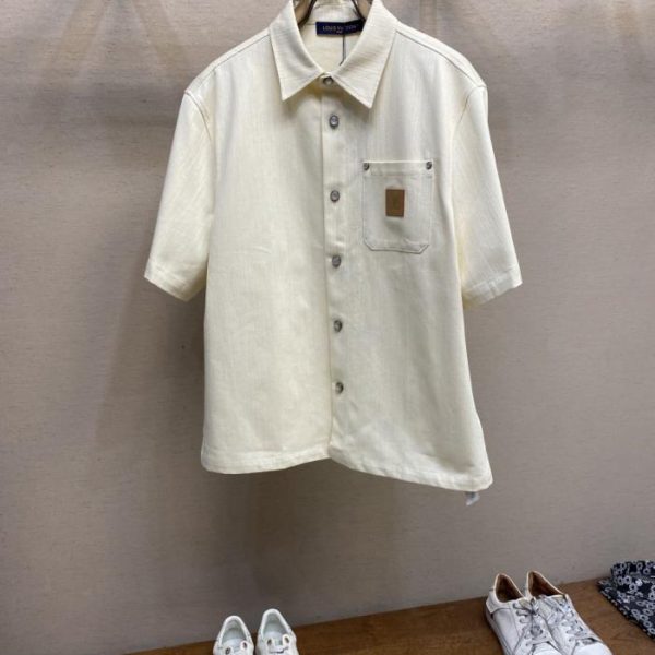 designer,replica,clothing,fake,1:1,lv,luxury,high quality LV runway staff uniform short-sleeved shirt (S4S3GZ)