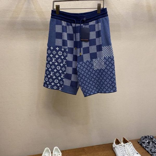 designer,replica,clothing,fake,1:1,lv,luxury,high quality LV checkered wool shorts (0JS5DN)