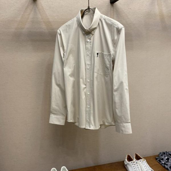 designer,replica,clothing,fake,1:1,lv,luxury,high quality AMI Stylish and Simple Long-Sleeved Shirt (J61LCQ)
