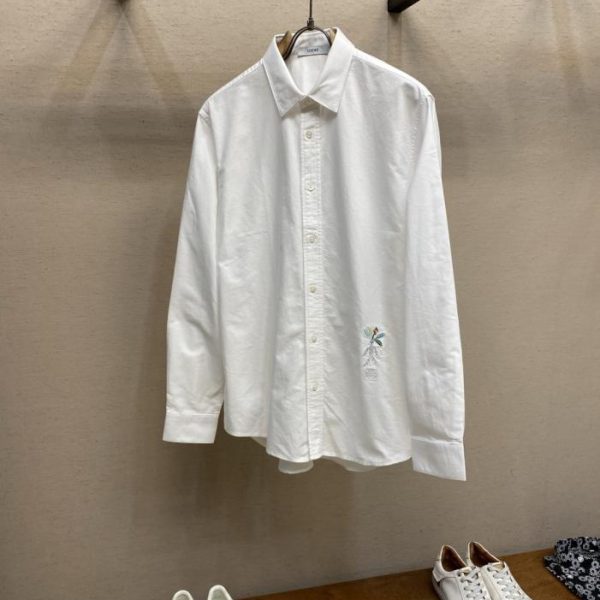 designer,replica,clothing,fake,1:1,lv,luxury,high quality Loewe collaboration Oxford shirt with logo embroidery details (9ZBLC3)