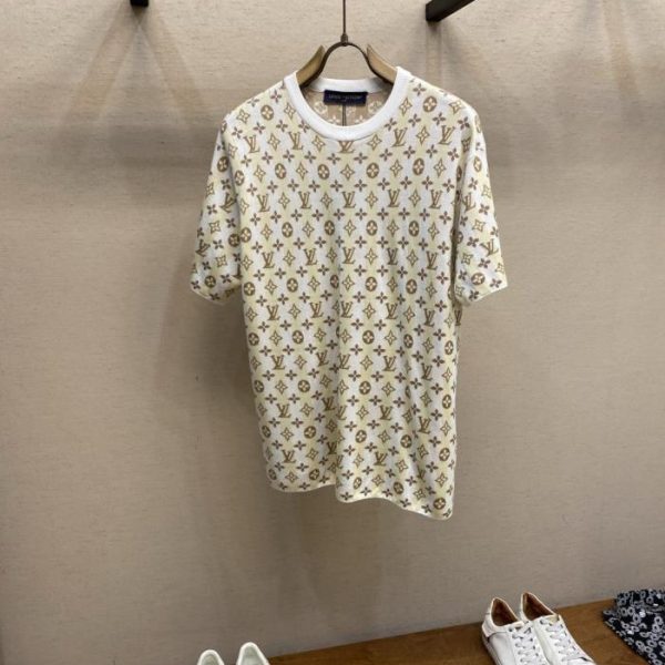 designer,replica,clothing,fake,1:1,lv,luxury,high quality LV monogram knit short-sleeved shirt (DCDTJU)