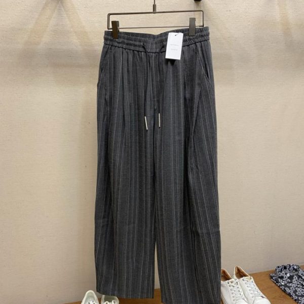 designer,replica,clothing,fake,1:1,lv,luxury,high quality BV striped wide-leg breezy trousers (EJKWAC)