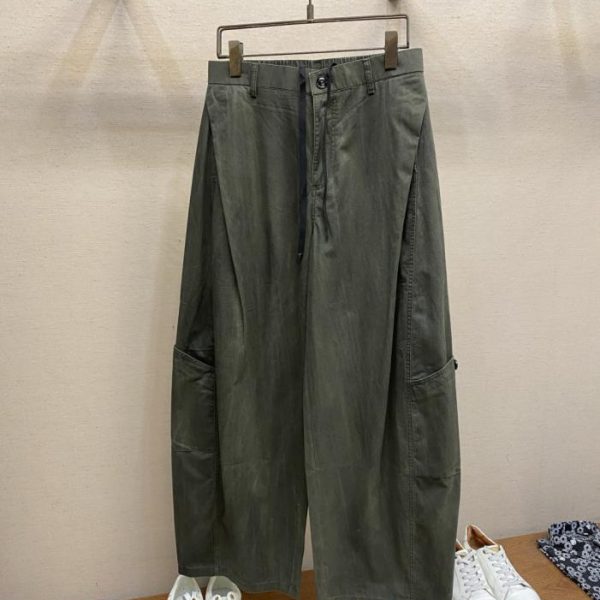 designer,replica,clothing,fake,1:1,lv,luxury,high quality Bottega Veneta Heavy Wash Military Green Wide-Leg Cargo Pants (FO4MMZ)