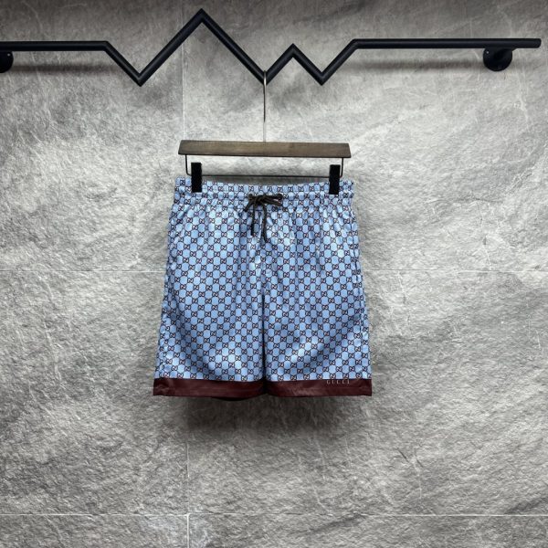 designer,replica,clothing,fake,1:1,lv,luxury,high quality Gucci’s new all-over double Glogo print couple’s beach shorts (INNZDU)