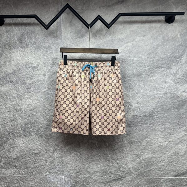 designer,replica,clothing,fake,1:1,lv,luxury,high quality Gucci’s new all-over double Glogo print couple’s beach shorts (UNSOC3)