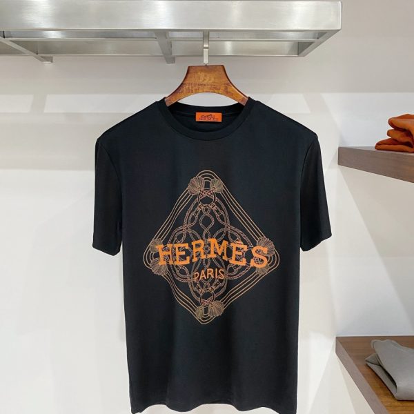 designer,replica,clothing,fake,1:1,lv,luxury,high quality Hermès H18 Summer New Mercerized Cotton Short-Sleeve T-Shirt (7XODKL)