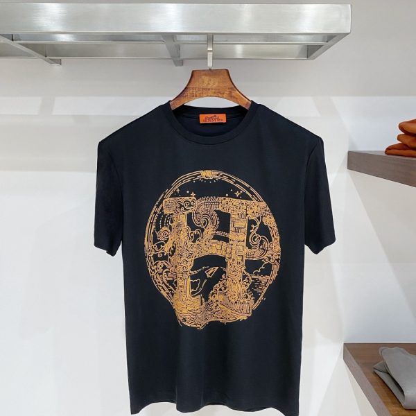 designer,replica,clothing,fake,1:1,lv,luxury,high quality Hermès H25 Summer New Mercerized Cotton Short-Sleeve T-Shirt (GQZS01)