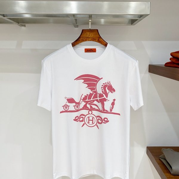 designer,replica,clothing,fake,1:1,lv,luxury,high quality Hermès H26 Summer New Mercerized Cotton Short-Sleeve T-Shirt (F1L5GQ)