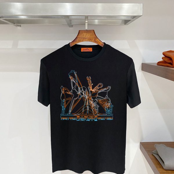 designer,replica,clothing,fake,1:1,lv,luxury,high quality Hermès H42 Summer New Mercerized Cotton Short-Sleeve T-Shirt (64OQDG)