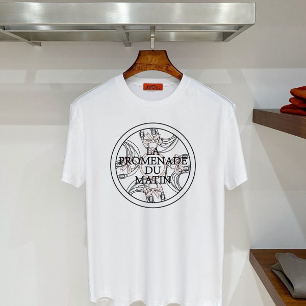 designer,replica,clothing,fake,1:1,lv,luxury,high quality Hermès H35 Summer New Mercerized Cotton Short-Sleeve T-Shirt (4CNJZ8)