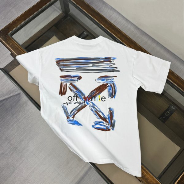 designer,replica,clothing,fake,1:1,lv,luxury,high quality OFF-WHITE Spring/Summer New Arrival Couple Crew Neck T-Shirt with Letter Logo (RM508)