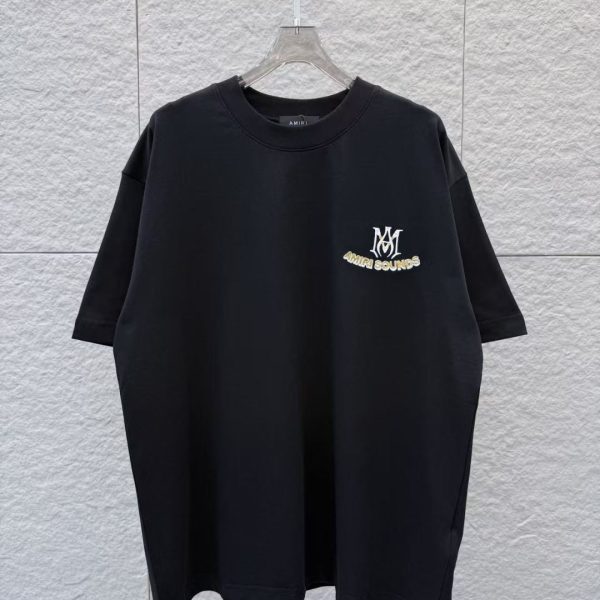 designer,replica,clothing,fake,1:1,lv,luxury,high quality AMIRI Spring/Summer New Arrival: Overlapping Color-Blocked Embroidery Crew Neck Short-Sleeve T-Shirt (542DNV)