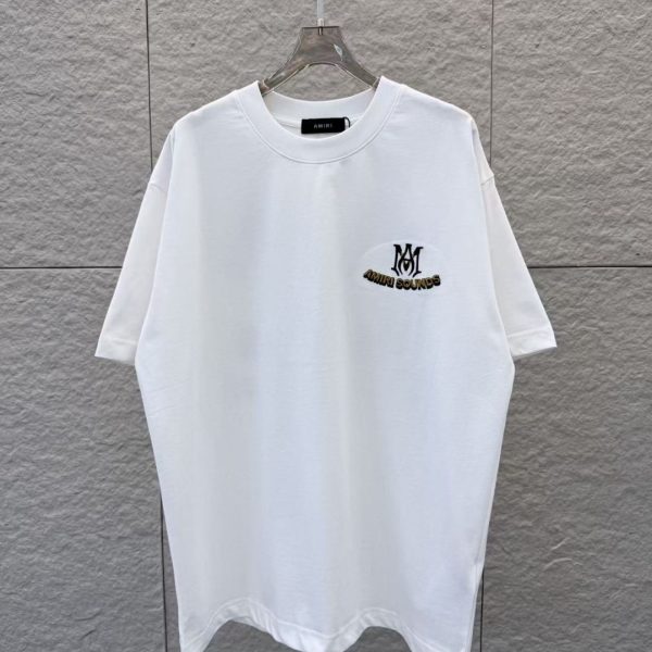 designer,replica,clothing,fake,1:1,lv,luxury,high quality AMIRI Spring/Summer New Arrival: Overlapping Color-Blocked Embroidery Crew Neck Short-Sleeve T-Shirt (F1KLAY)