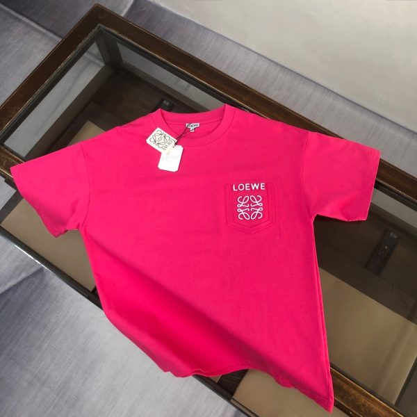 designer,replica,clothing,fake,1:1,lv,luxury,high quality LOEWE Spring/Summer 2020 New Arrival Couple Crew Neck T-Shirt with Faux Pockets and Letter Logo Label (9B8KRO)