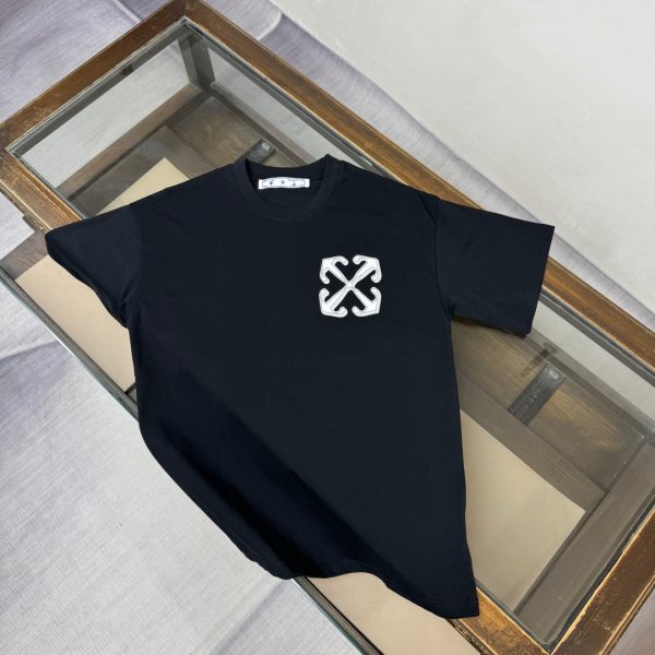 designer,replica,clothing,fake,1:1,lv,luxury,high quality OFF-WHITE Spring/Summer New Arrival Couple Crew Neck T-Shirt with Letter Logo (40S1O1)