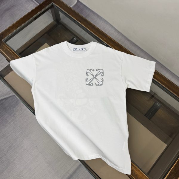 designer,replica,clothing,fake,1:1,lv,luxury,high quality OFF-WHITE Spring/Summer New Arrival Couple Crew Neck T-Shirt with Letter Logo Marking (HXS4JI)