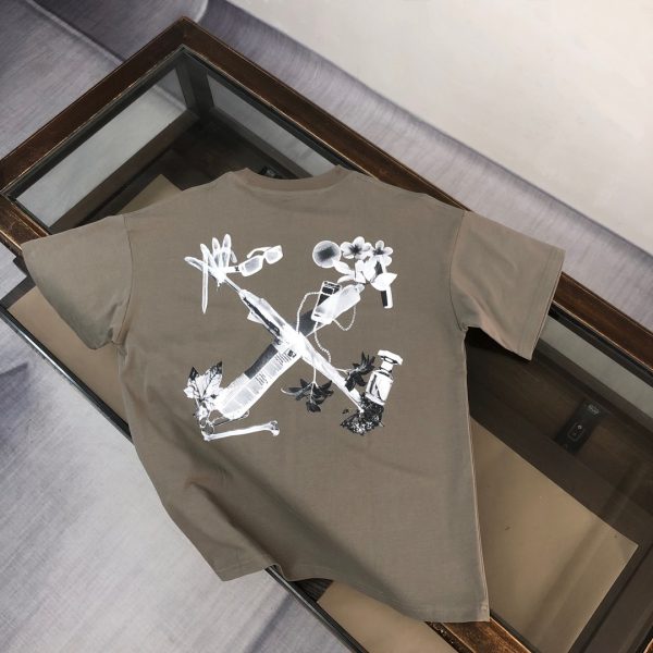 designer,replica,clothing,fake,1:1,lv,luxury,high quality OFF-WHITE Spring/Summer New Arrival Couple Crew Neck T-Shirt with Letter Logo Marking (KBUD5I)