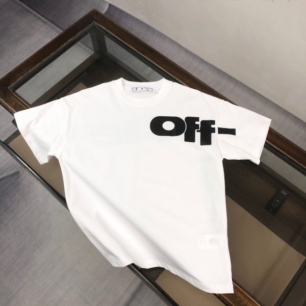 designer,replica,clothing,fake,1:1,lv,luxury,high quality OFF-WHITE Spring/Summer New Arrival Couple Crew Neck T-Shirt with Letter Logo (QM5878)