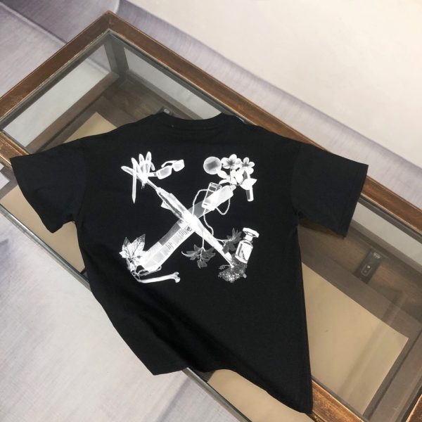 designer,replica,clothing,fake,1:1,lv,luxury,high quality OFF-WHITE Spring/Summer New Arrival Couple Crew Neck T-Shirt with Letter Logo (S73K8E)