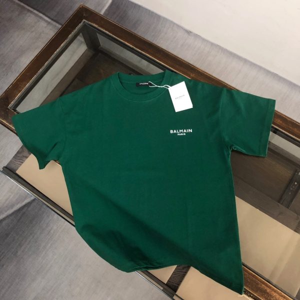 designer,replica,clothing,fake,1:1,lv,luxury,high quality BALMAIN’s latest logo-printed short-sleeved T-shirt for couples (UQ0BAI)