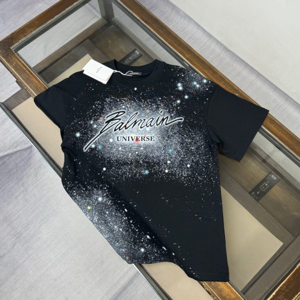 designer,replica,clothing,fake,1:1,lv,luxury,high quality BALMAIN’s latest seamless printed short-sleeved T-shirt for couples (JFRFV4)