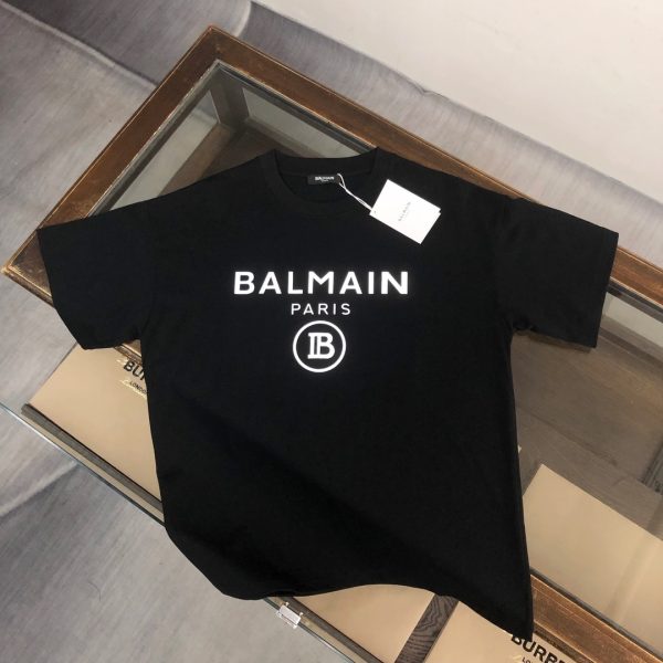 designer,replica,clothing,fake,1:1,lv,luxury,high quality BALMAIN boutique style crew neck short-sleeved shirt (9IAXRI)