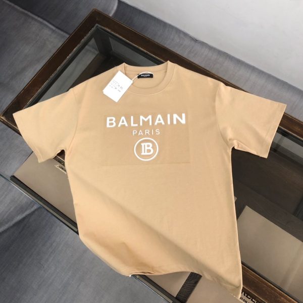 designer,replica,clothing,fake,1:1,lv,luxury,high quality BALMAIN boutique style crew neck short-sleeved T-shirt (NOT92M)