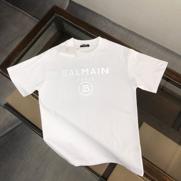 designer,replica,clothing,fake,1:1,lv,luxury,high quality BALMAIN boutique style crew neck short-sleeved T-shirt (NW6QI4)