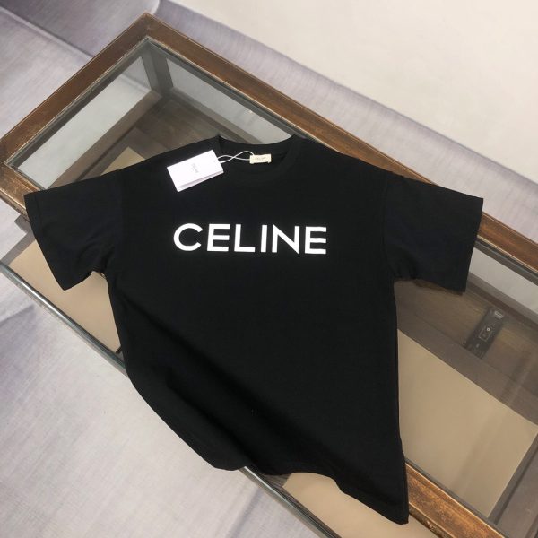 designer,replica,clothing,fake,1:1,lv,luxury,high quality CELINE boutique style crew neck short-sleeved T-shirt (LFQ3EY)