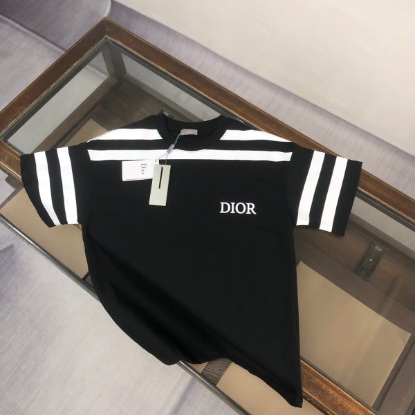 designer,replica,clothing,fake,1:1,lv,luxury,high quality DIOR boutique style crew neck printed letter short-sleeved T-shirt (0H34SA)
