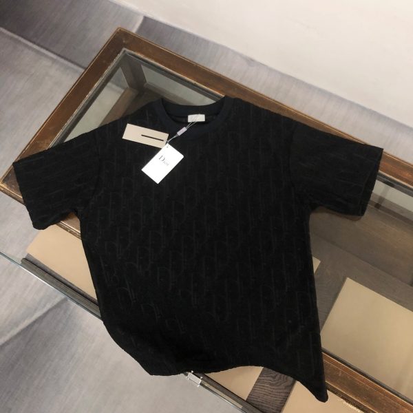 designer,replica,clothing,fake,1:1,lv,luxury,high quality DIOR boutique style terry fleece crew neck T-shirt, couple style (1HM0R0)