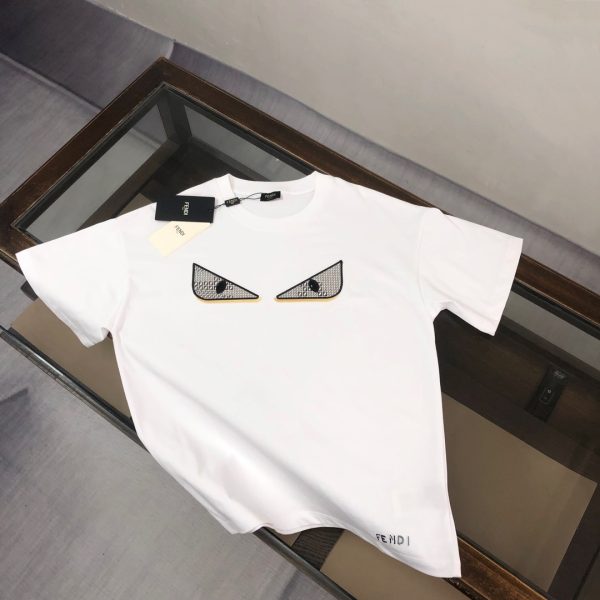 designer,replica,clothing,fake,1:1,lv,luxury,high quality FENDI boutique style crew neck short-sleeved T-shirt (104QOY)