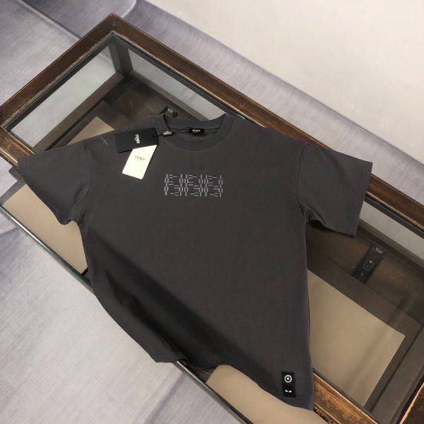 designer,replica,clothing,fake,1:1,lv,luxury,high quality FENDI boutique style crew neck short-sleeved shirt (WHQHUJ)