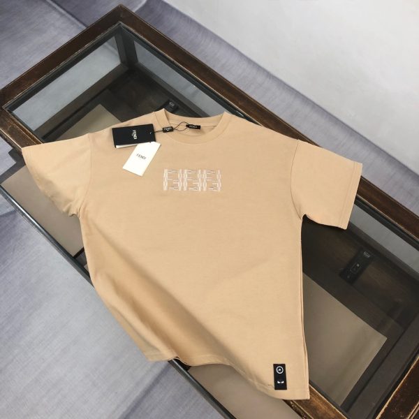 designer,replica,clothing,fake,1:1,lv,luxury,high quality FENDI boutique style crew neck short-sleeved shirt (ZAGGBG)