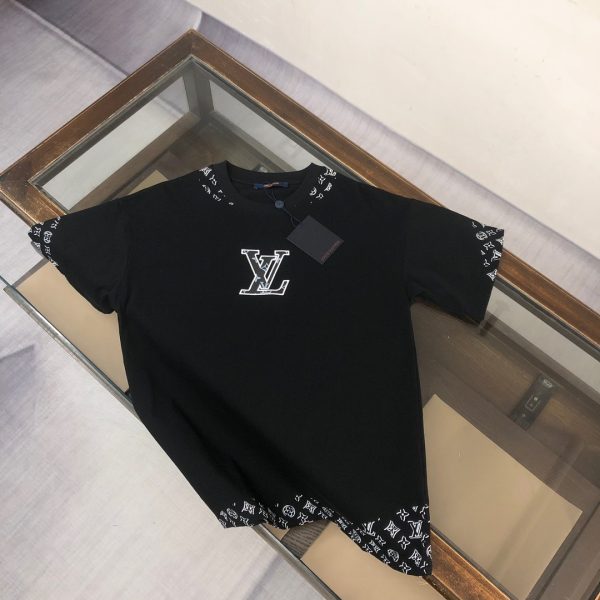 designer,replica,clothing,fake,1:1,lv,luxury,high quality Louis Vuitton boutique style crew neck short-sleeved shirt (CQXHSB)