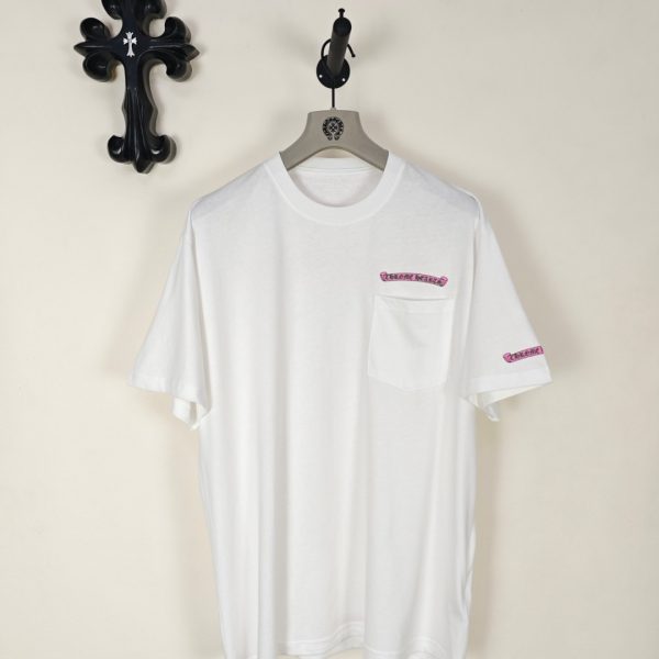 designer,replica,clothing,fake,1:1,lv,luxury,high quality Chrome Hearts Green and Pink Printed Roll Short-Sleeve T-Shirt (RDFGL2)