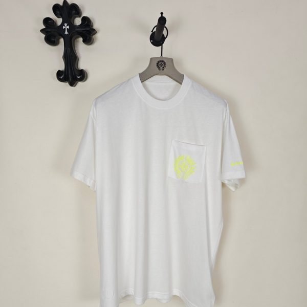 designer,replica,clothing,fake,1:1,lv,luxury,high quality Chrome Hearts Fluorescent Yellow Horseshoe Short-Sleeve T-Shirt (D0ZCXJ)