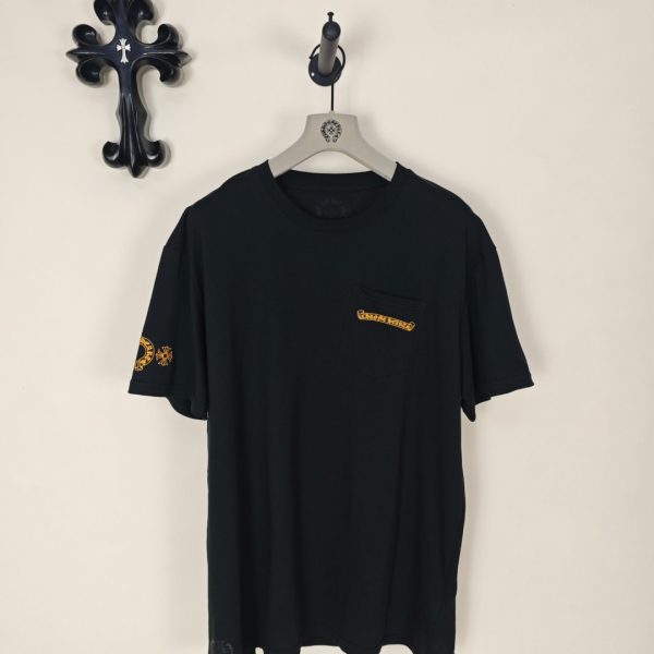 designer,replica,clothing,fake,1:1,lv,luxury,high quality Chrome Hrome Gold Coin Cross Short-Sleeve T-Shirt (689EG7)