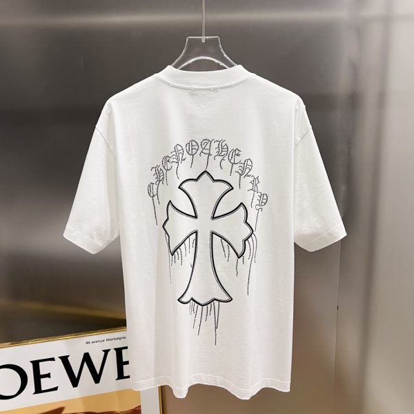 designer,replica,clothing,fake,1:1,lv,luxury,high quality Chrome Hearts Spring/Summer New Arrival: Distressed Washed Short-Sleeve Crew Neck T-Shirt (7NZQ23)