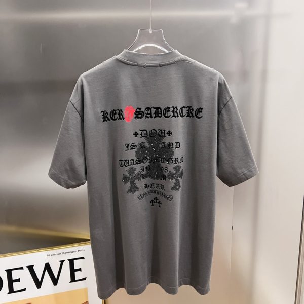 designer,replica,clothing,fake,1:1,lv,luxury,high quality Chrome Hearts Spring/Summer New Arrival: Distressed Washed Short-Sleeve Crew Neck T-Shirt (DJ5UA3)