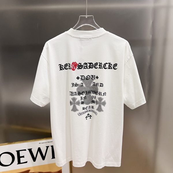designer,replica,clothing,fake,1:1,lv,luxury,high quality Chrome Hearts Spring/Summer New Arrival: Distressed Washed Short-Sleeve Crew Neck T-Shirt (ZAQ1MJ)