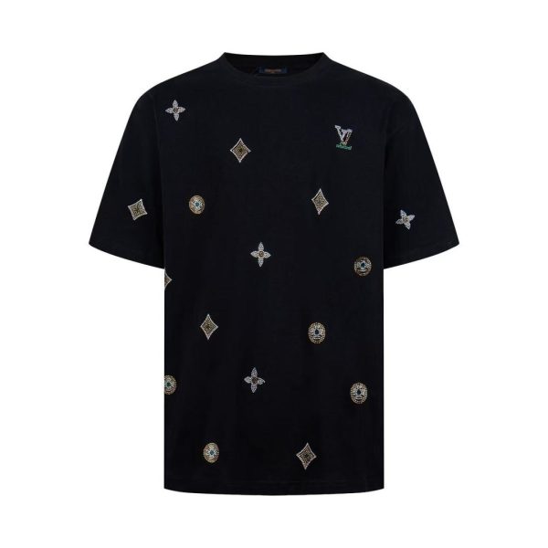 designer,replica,clothing,fake,1:1,lv,luxury,high quality LV Monogram Spring Collection Floral Logo Short-Sleeve T-Shirt for Men (AH4GBN)