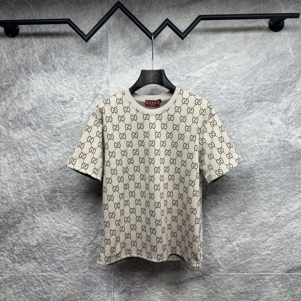 designer,replica,clothing,fake,1:1,lv,luxury,high quality Gucci’s new double-G logo all-over print short-sleeved shirt for couples (BFD48Z)