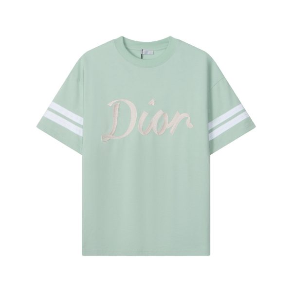 designer,replica,clothing,fake,1:1,lv,luxury,high quality High-quality Dior embroidered logo crew neck short-sleeved shirt (YXFSSZ)