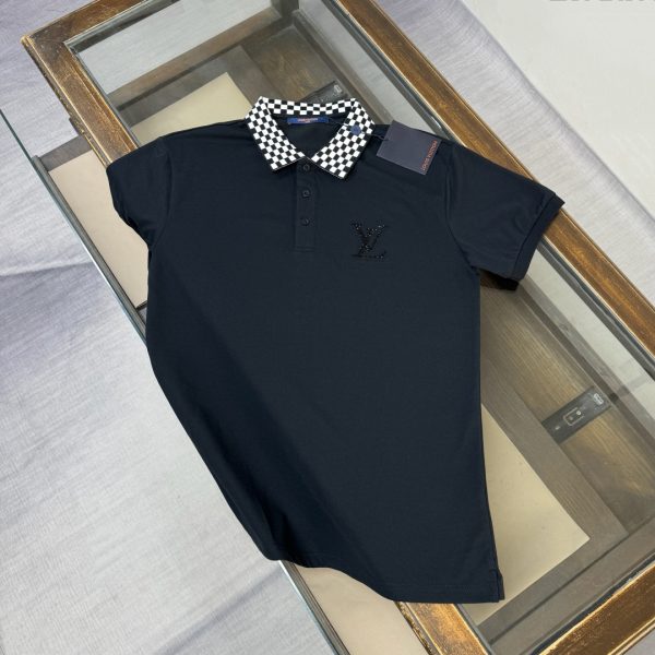 designer,replica,clothing,fake,1:1,lv,luxury,high quality Louis Vuitton’s latest business casual short-sleeved collared polo shirt, unisex (HKO03Z)