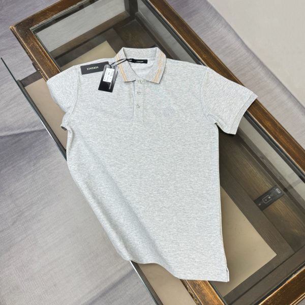 designer,replica,clothing,fake,1:1,lv,luxury,high quality VERSACE’s latest business casual short-sleeved collared polo shirt, unisex (RJ2BFT)