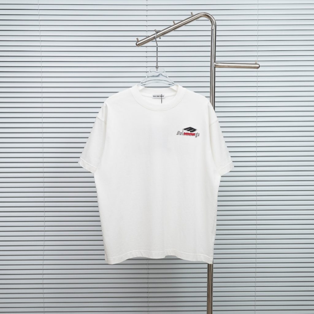 designer,replica,clothing,fake,1:1,lv,luxury,high quality Balenciaga 3M color-blocked embroidered distressed short-sleeved T-shirt, color (MBE7RA)